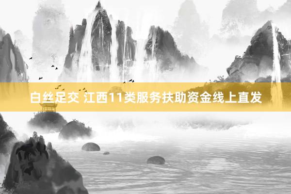 白丝足交 江西11类服务扶助资金线上直发