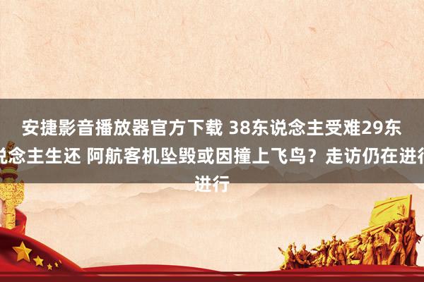 安捷影音播放器官方下载 38东说念主受难29东说念主生还 阿航客机坠毁或因撞上飞鸟？走访仍在进行