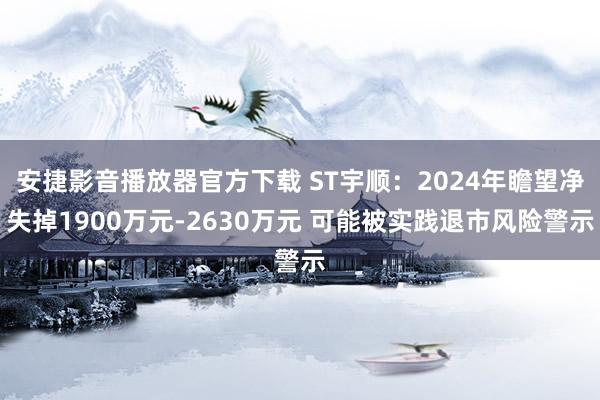 安捷影音播放器官方下载 ST宇顺：2024年瞻望净失掉1900万元-2630万元 可能被实践退市风险警示
